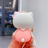 New Creative Cute Sitting KT Cat Girl Keychain Cartoon Doll Key Chain Car Schoolbag Pendant