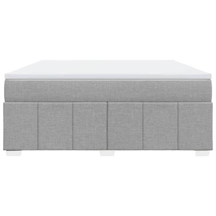 Maison Exclusive - Sommier à lattes de lit avec matelas Gris clair 180x200cm Tissu