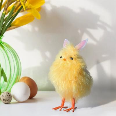 Realistische Küken, simuliertes kleines Küken, Osterküken, lebensechte Hühnerkükenfigur für Frühlingsfoto-Requisitenkorb, Osterhühner-Partydekoration