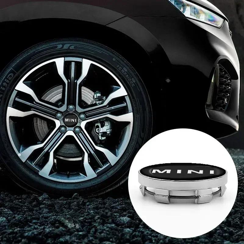 2025 For BMW MINI 4pcs 60mm Car Wheel Center Hub Center Cap Rim Hub Dustproof Cover Emblemem For Mini Cooper Fridge One F56 R56
