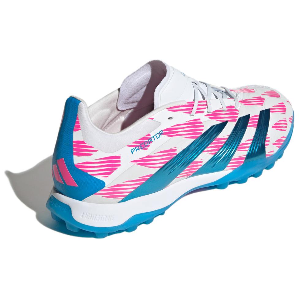 Adidas Predator Elite Comfortable Lightweight TF (Rubber Studs) Artificial Turf Non-Slip Durable Soccer Shoes Unisex Soccer Shoes White Pink IH0418