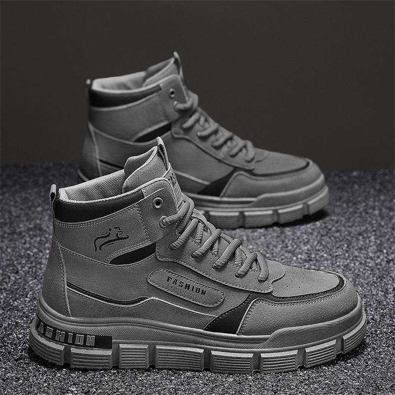 Men's shoes autumn new personalized high-top fashion trendy platform casual sports short men's Martin boots