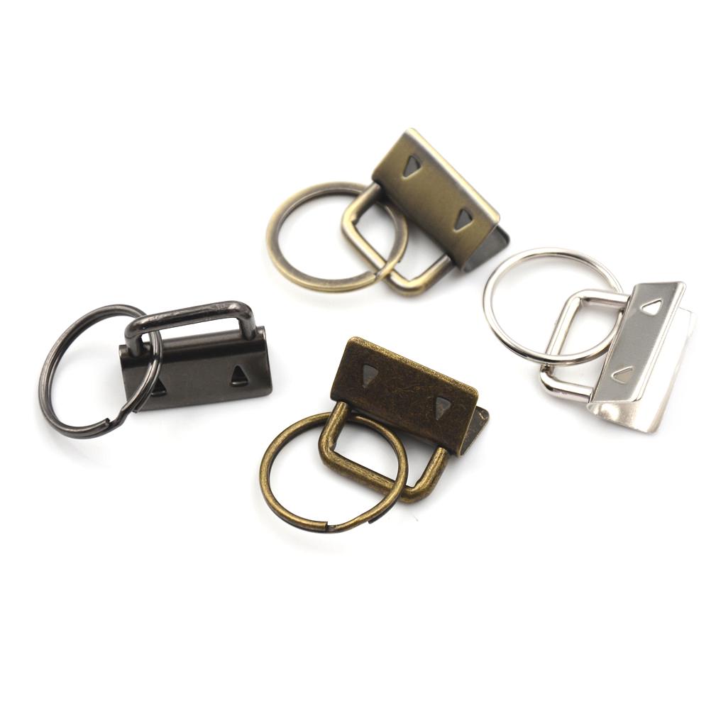 10 ks 25mm Hardware na klíčenku Dělený kroužek pro zápěstní poutka Bavlněný klip s ocáskem