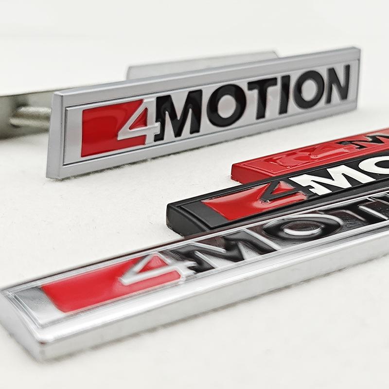 SVLHP1 3D Car 4MOTION Emblem Logo Trim Front Hood Grille Badge Rear Trunk Sticker For VW Volkswagen Polo Golf Passat Jetta Accessories