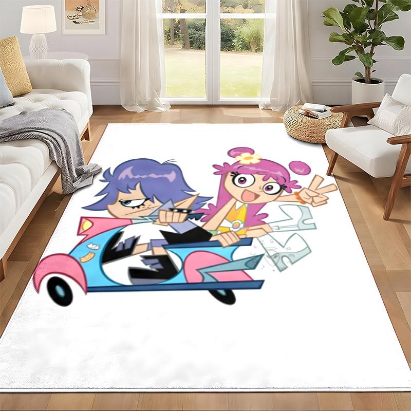 Hi Hi Puffy AmiYumi Carpet Door Mat for Living Room or Bedroom Protective Mat Under Chair Office Decoration Christmas Gift Birthday Present