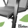 Garden furniture set, metal, 2x chair, sofa, table, terrace, balcony, GoGarden