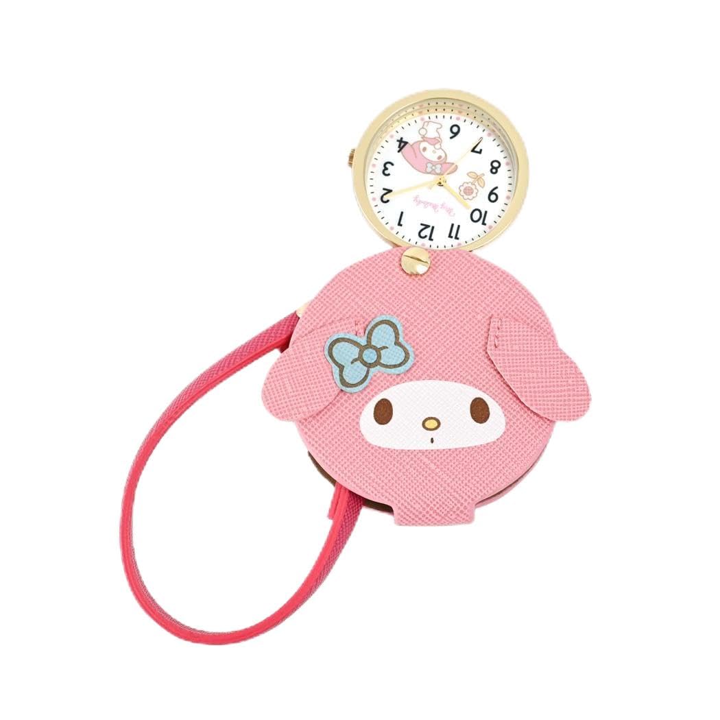 

Полевой аналоговый карманный часы с брелоком и чехлом Персонажи Sanrio Милый брелок-подвеска на сумку с карабином Идеально для и деловых часов S My Melody розовый