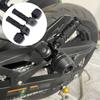 Motorcycle Tandem Step Slider For Kawasaki ZX-25R/SE ZX-4R/SE ZX-4RR Ninja 250 Ninja 400 Z250 Z400 All Year Aluminum (Black)