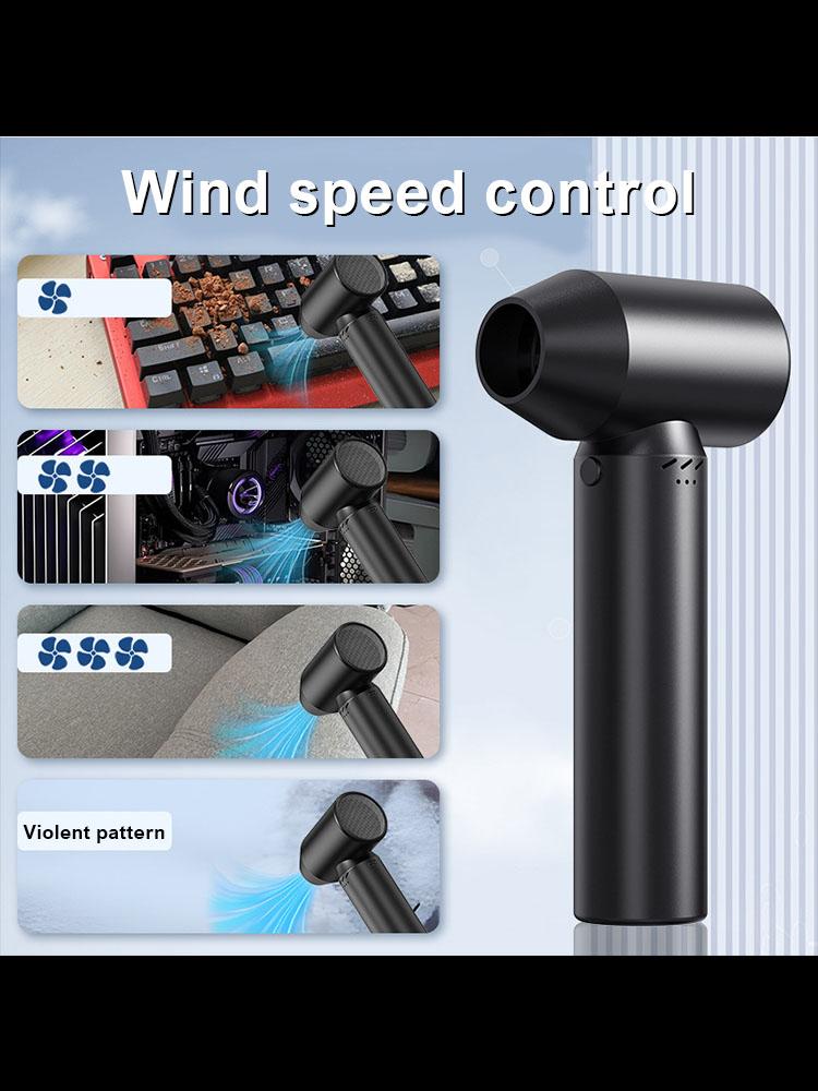 15000mAh Turbo Jet Fan 3 Speed Control 80000RPM Handheld Turbo Jet Fan Brushless Motor Superstrong Instantaneous