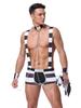 Adult Men'S Cosplay Prisoner Uniform Mens Role Playing Lingerie Prisoner Striped Outfits Rave Bar Stage Performance Clothing