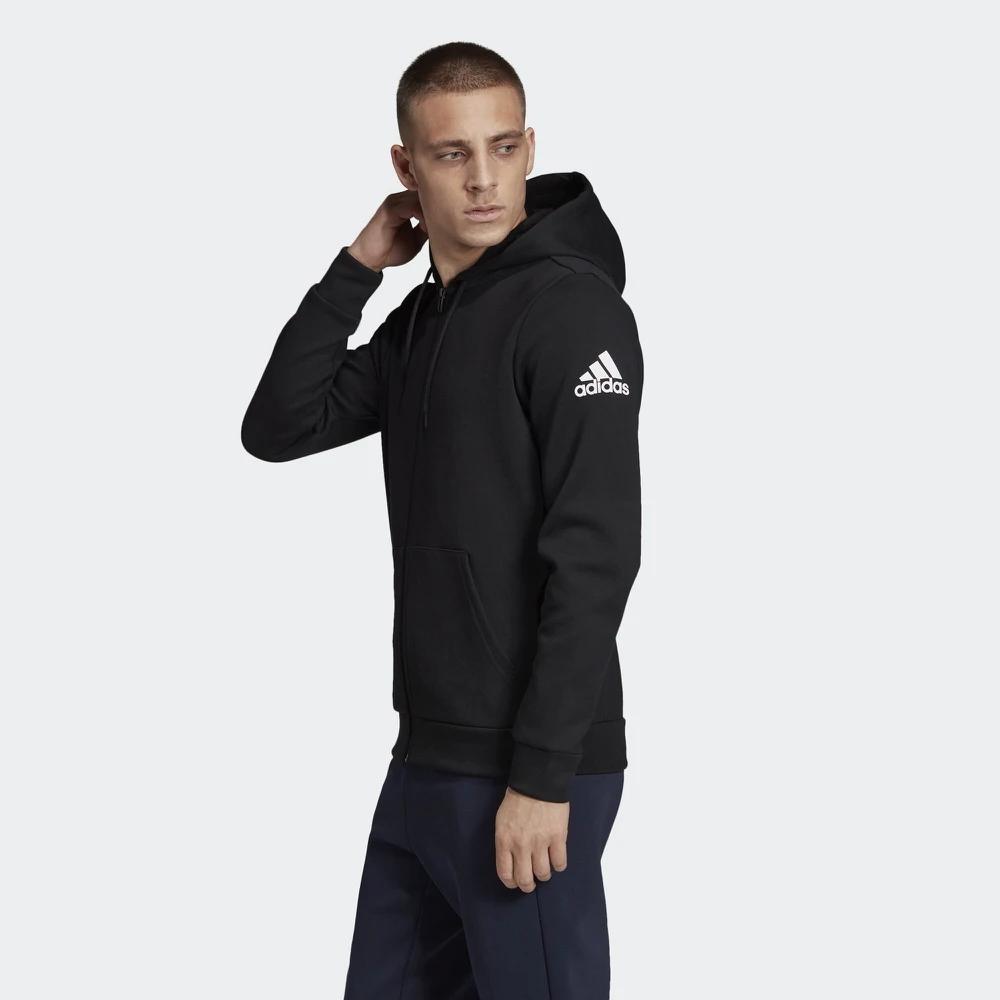 Adidas Essentials Plain Full-Zip Hoodie Men Hoodie Black EB5272