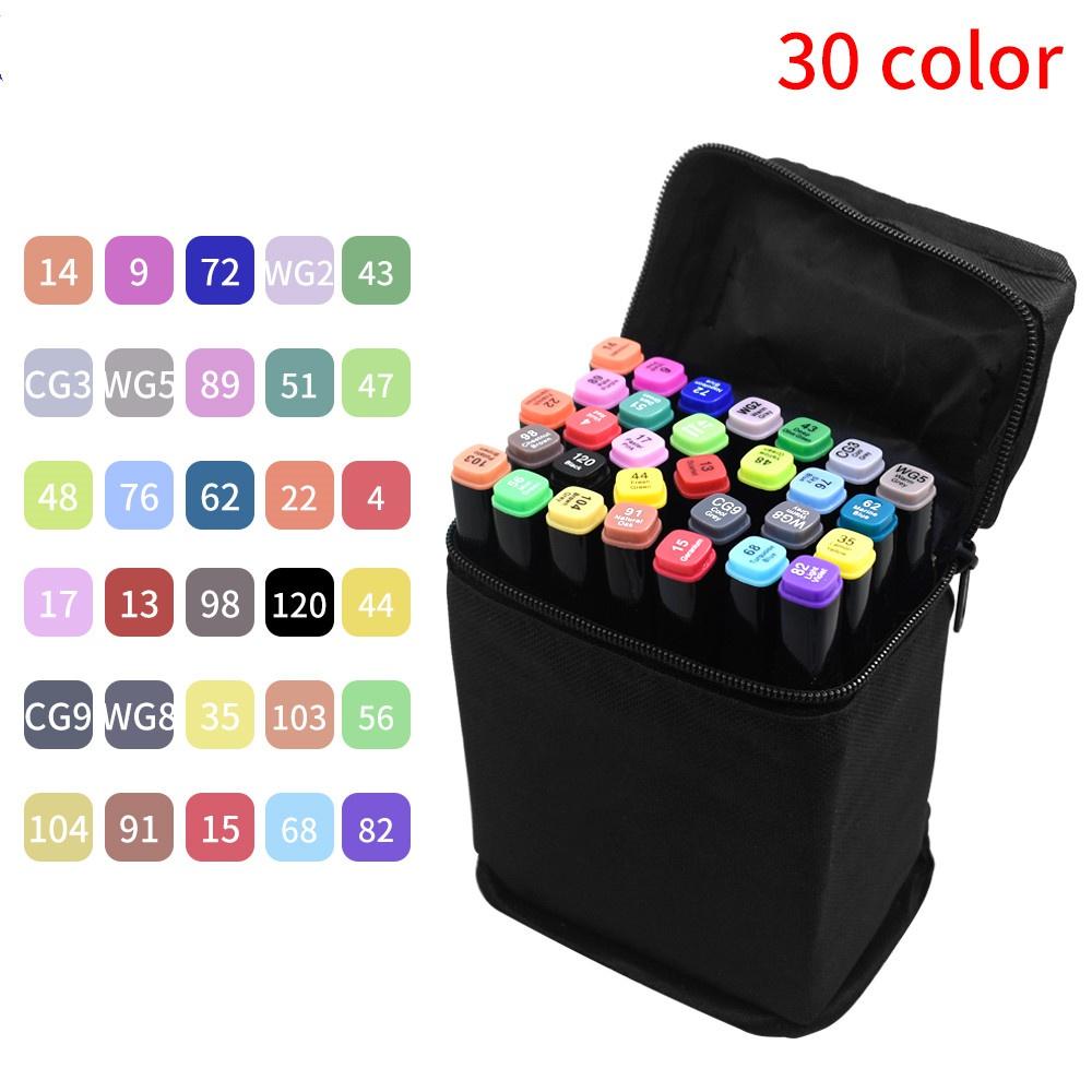 18/24/30/40 PCS Colored Art Sketching Markers Drawing Set Double-head Watercolor Paint Brush Pen Diary Supplies Stationery