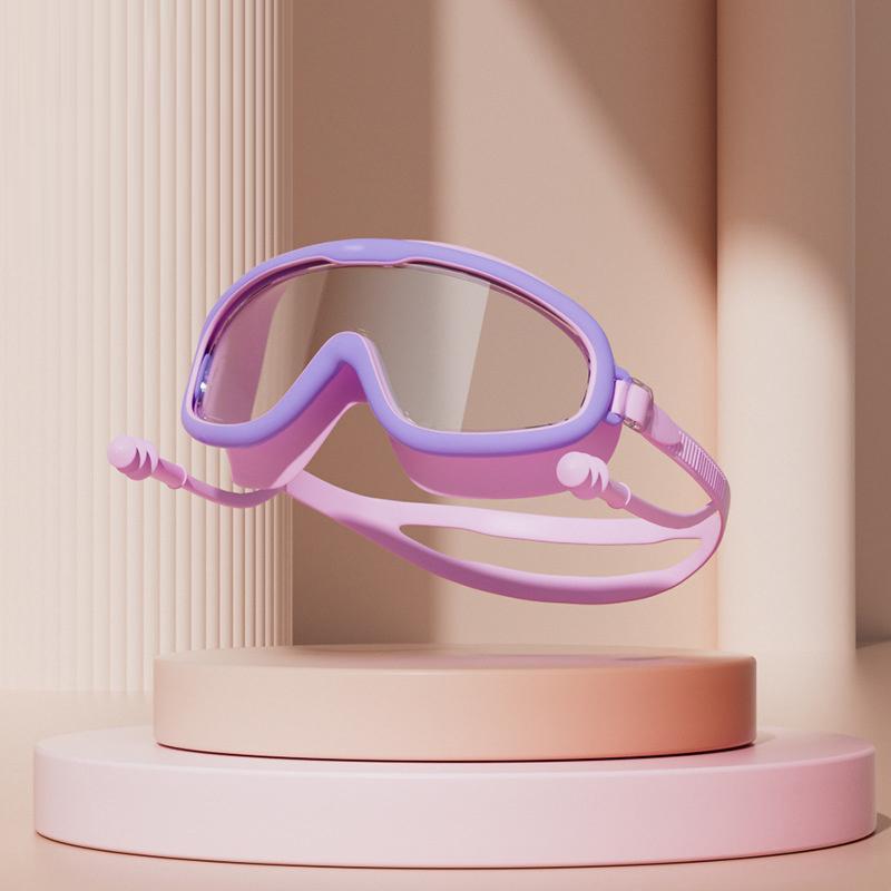Lunettes de Natation Grande Monture Lunettes de Natation Grande Monture HD Vision Large Anti-Buée Protection UV Lunettes de Natation Pour Adultes Pas de Fuite