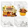 8pcs Paper Material Thanksgiving Placemat Hand-painted Tableware Mat  Party Supplies