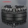 European and American retro crown woven bracelet, Roman letter stainless steel mesh open bracelet set three pieces men