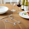 Chopstick Restknife Rest4-piece Setstainless Steelplum Blossom Design8cmcutlery Restrust-resistantstylishtabletopcafékitchen Supplies