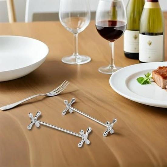 Chopstick Restknife Rest4-piece Setstainless Steelplum Blossom Design8cmcutlery Restrust-resistantstylishtabletopcafékitchen Supplies