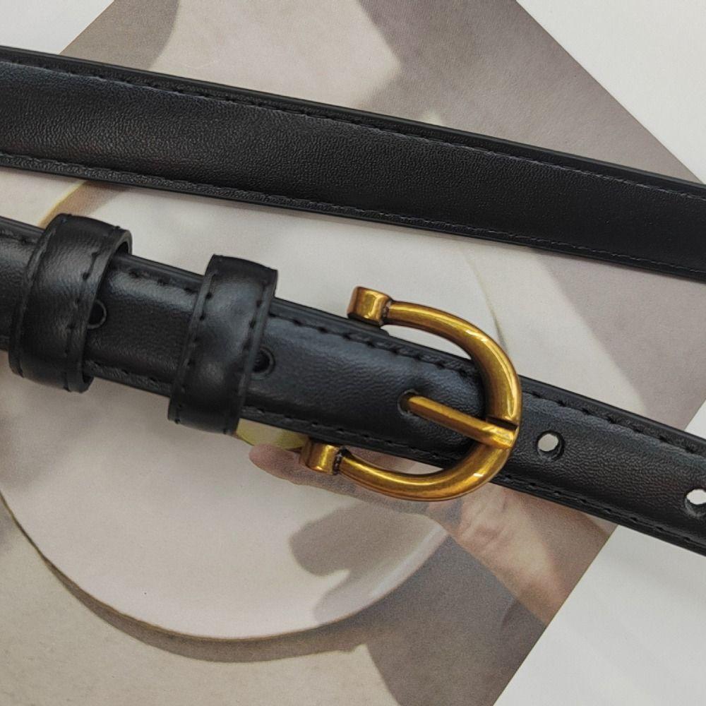 Versatile PU Leather Belt Simple Trendy Waistband Retro Waist Belt  Dresses Decoration