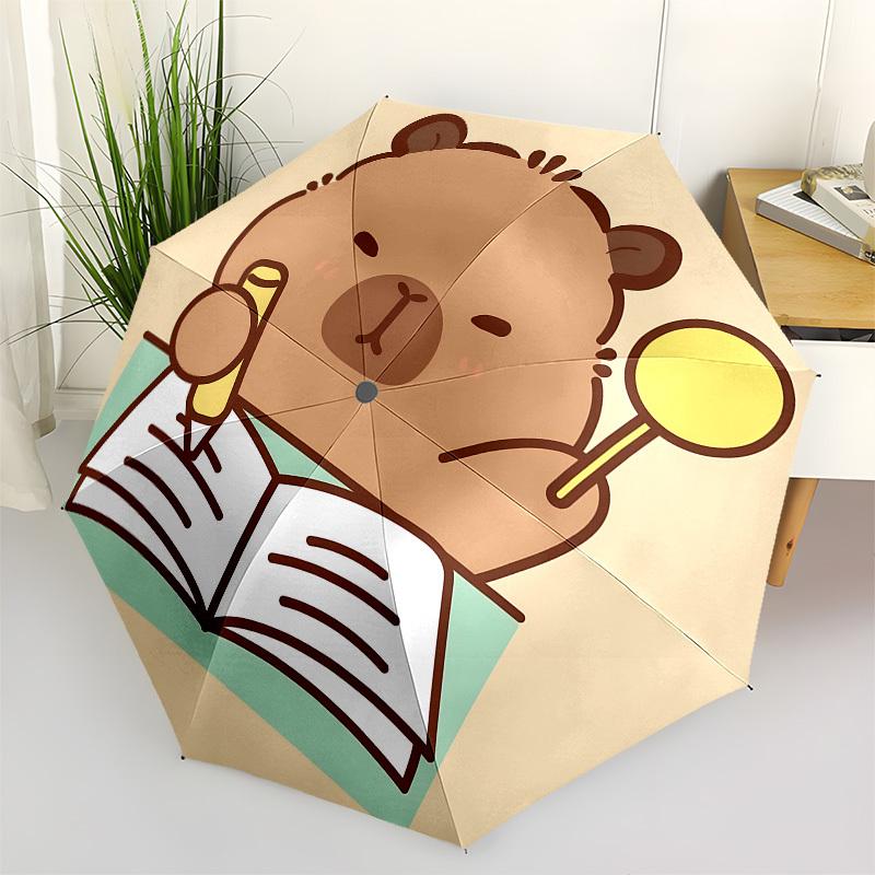 

Cute Capybara,Study Helper Automatic Folding Umbrella Compact 8 rib Design,Unique Style,Suitable for Everyday Outdoor Use,Perfect Gift