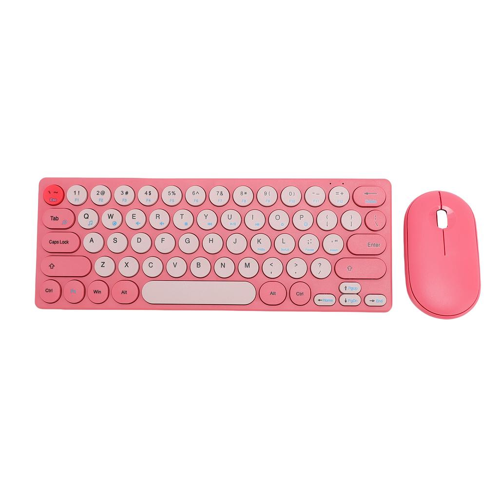 Keyboard Mouse Combo for Auto Sleep Retro 2.4G Wireless 64 Keys Keyboard 1200dpi Mouse with Receiver