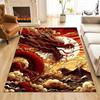 Red Dragon Roaring Flames Print Carpet Rug for Living Room Bedroom Sofa Doormat Home Decor Non-slip Floor Mat