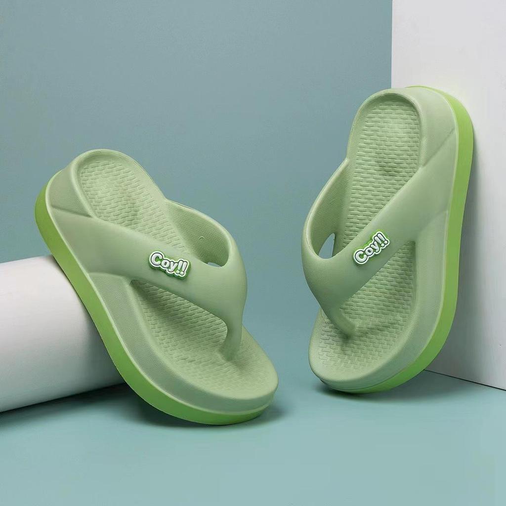 Women's Summer Thick Sole Non-Slip Flip-Flops - Stylish, Colorful Beach Sandals with Comfortable Design