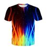 T-shirt da ragazzo 3D Gradiente Manica Corta Stampa 3D Estate Primavera Sport Attivi Moda Bambini 3-12 Anni