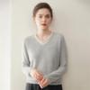 Autumn/Winter 2025 Two-Piece Color Block Cashmere Women's Slimming Knit Pullover
