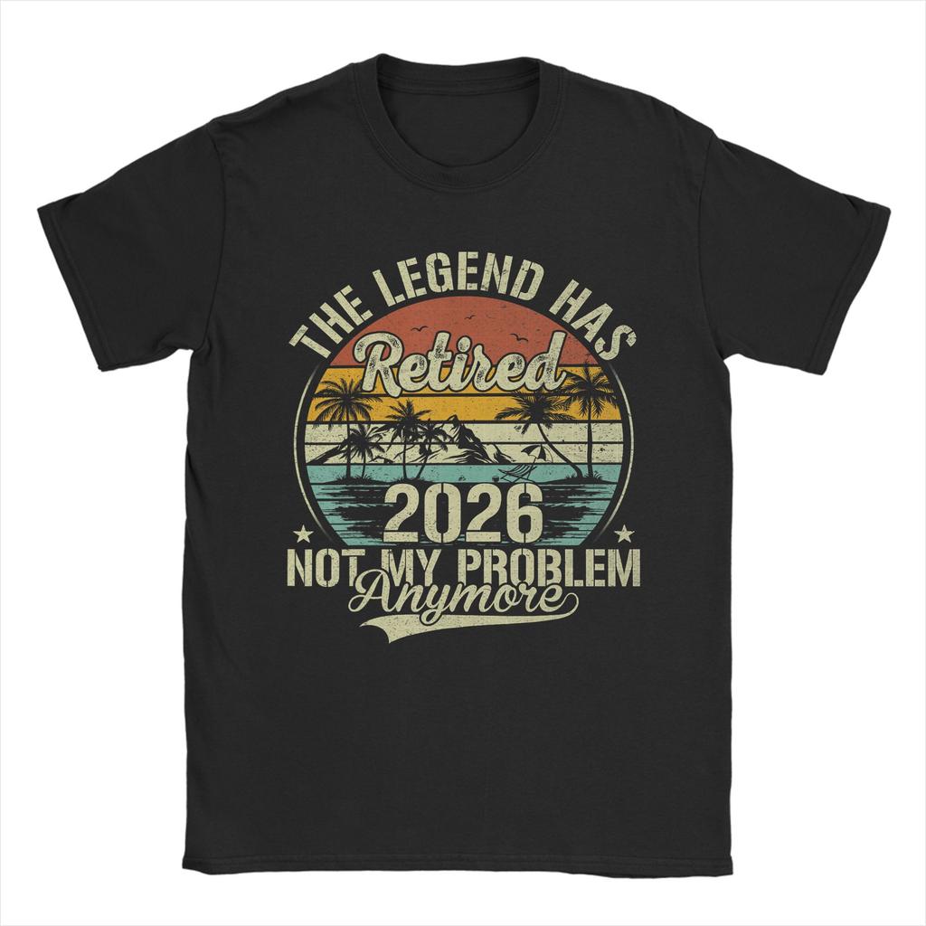 The Legend Has Retired Since  T Shirt Beach  Cotton T Shirts For Male Novelty Pattern Tshirt Short Sleeve Classic Top Tees