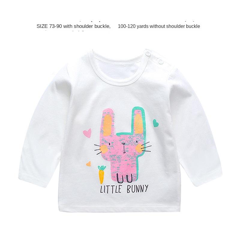 Baby Girl Autumn Long-sleeved T-shirt Baby Cotton Bottoming Shirt Girls Spring and Autumn Tops Small Children Fashionable Autumn Clothes