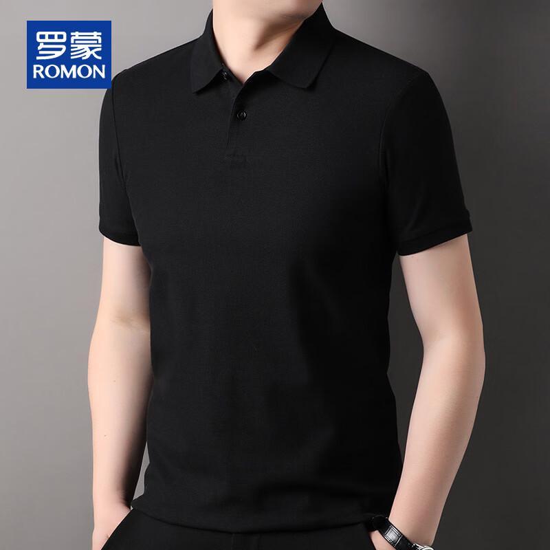 ROMON Men s Heavyweight Pure Cotton Short Sleeve Polo Shirt M