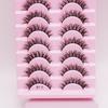 Low Price Glitter Lashes Natural Fluffy Half Lashes Faux Mink Korean Pbt Fiber 10 Pairs 12mm Mink Eyelashes