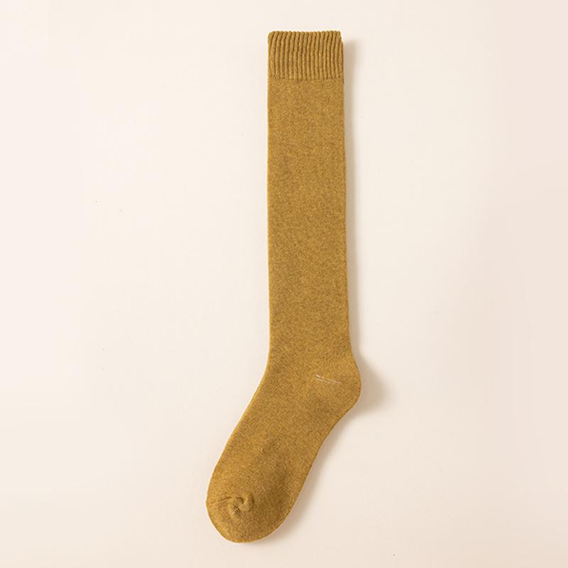 Autumn And Winter Calf Socks Women'S Fleece Thickened Terry Warm Stockings Children'S Medium Tube Socks Tide High Tube Cotton Socks