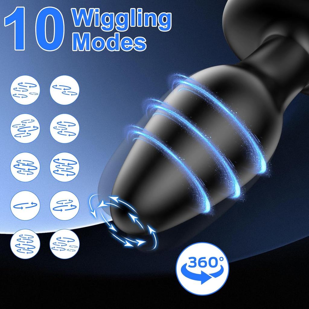Female Wireless Remote Vibrating Butt Plug Anal Vibrator Sex Toys for Women G-spot Nipple Stimulation Ass Dildo Prostate Masturbation Men and Couples