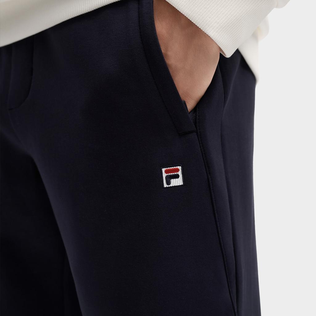 Fila Heritage Fashion Classic Simple Solid Color Versatile Comfortable Straight Leg Casual Pants Men Bottoms Legendary-Blue F11M548611FNV