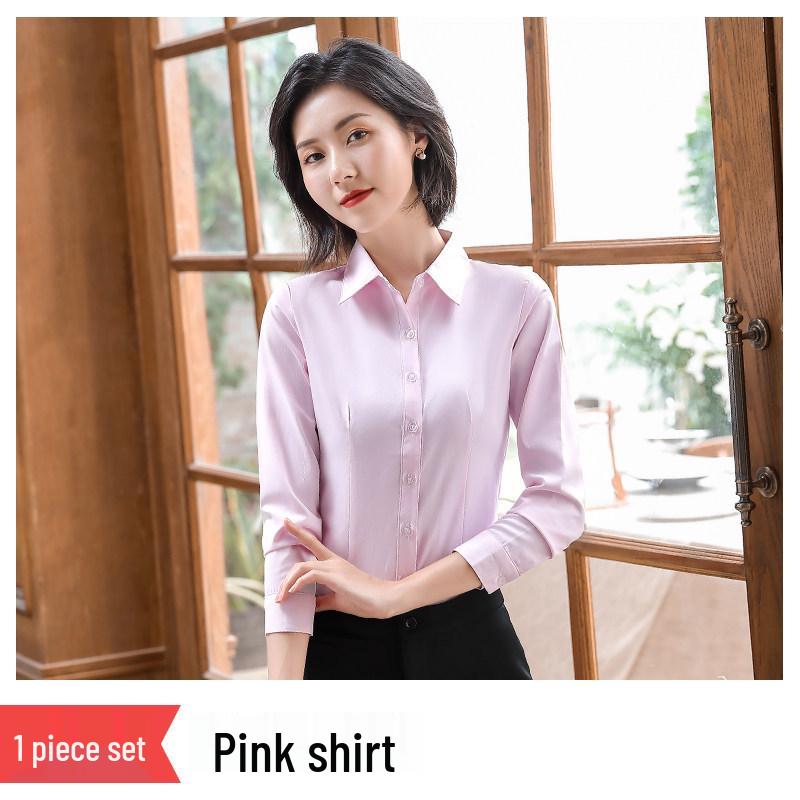 

Elegant Autumn White Women s Slim Fit Long Sleeve Cotton Shirt for Formal Office Wear - 2025 Style L