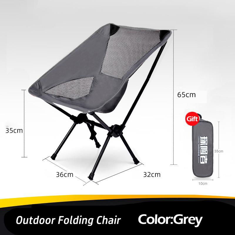 TANXIANZHE Outdoor Portable Camping Chair Oxford Cloth Folding Lengthen Seat for Fishing BBQ Picnic Beach Ultralight