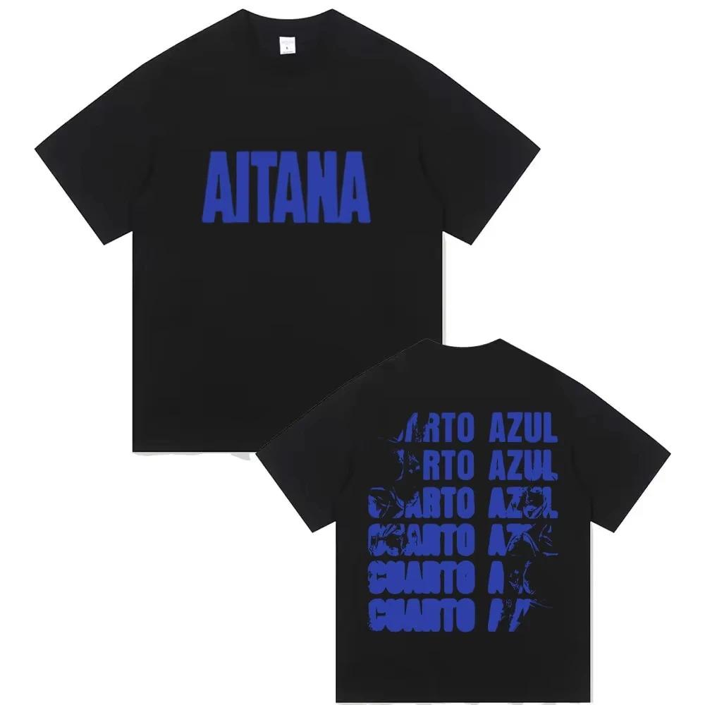 

Singer Aitana Cuarto Azul Tour 2026 Print T Shirts Men Women Hip Hop Fans Clothing Short Sleeve T-shirt Tops Pure Cotton T-shirt S
