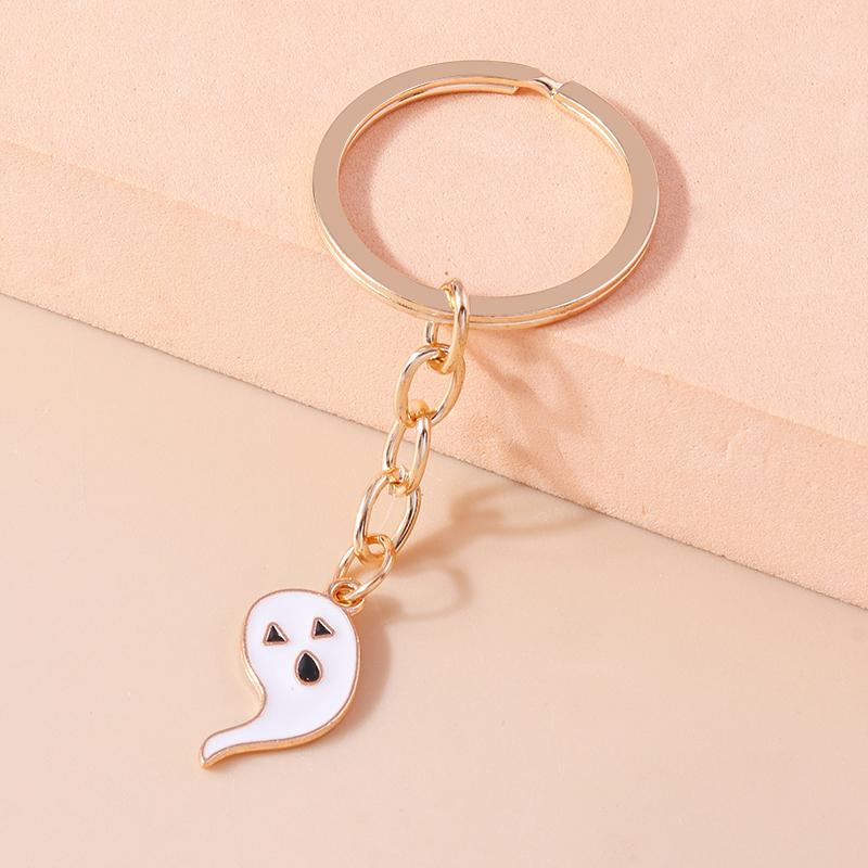 Cute Enamel Halloween Keychain Ghost Pumpkin Key Ring Gifts for Men Women Bag Pendants DIY Jewelry Accessories