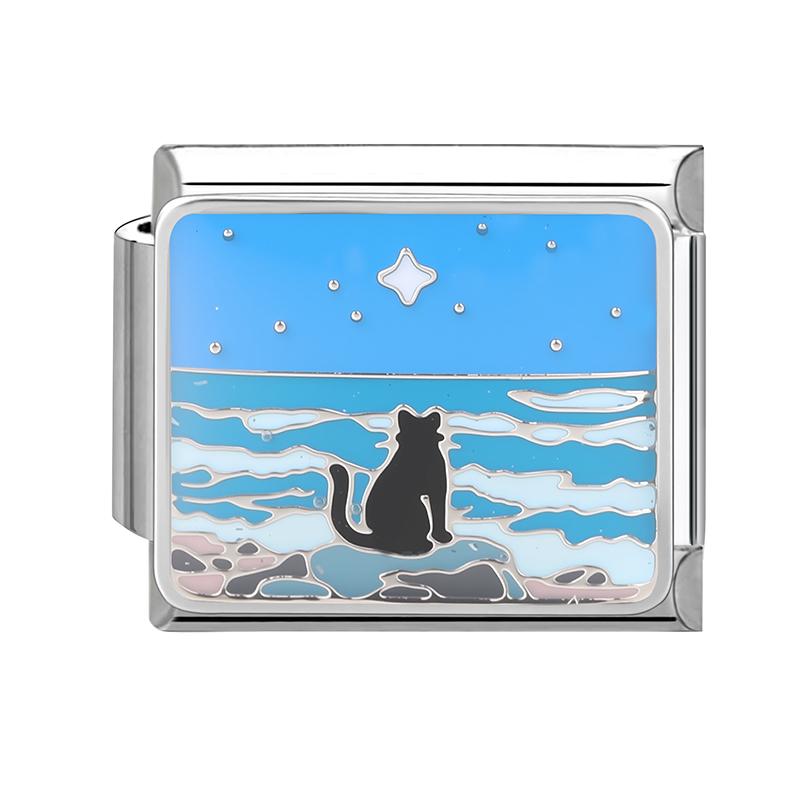 2026 Fashion Dreamy Flowers Cute Cats Dogs Moon Heart High Quality Charm Fit 9mm Stainless Steel Women Bracelet DIY Jewelry Gift