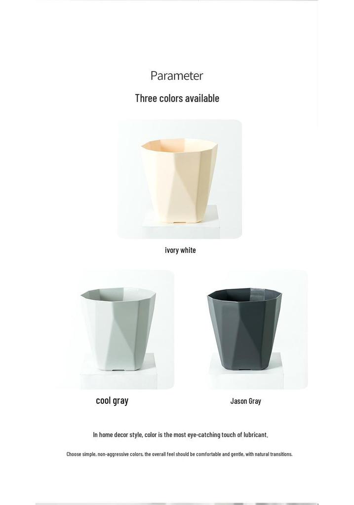 30cm Large Caliber Nordic Style Floor-Standing Plastic Flower Pot