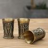 3-Piece Vintage Pharaoh Sphinx Wine Glass Set—Perfect for Bars, Pubs, Nightclubs, and Restaurants