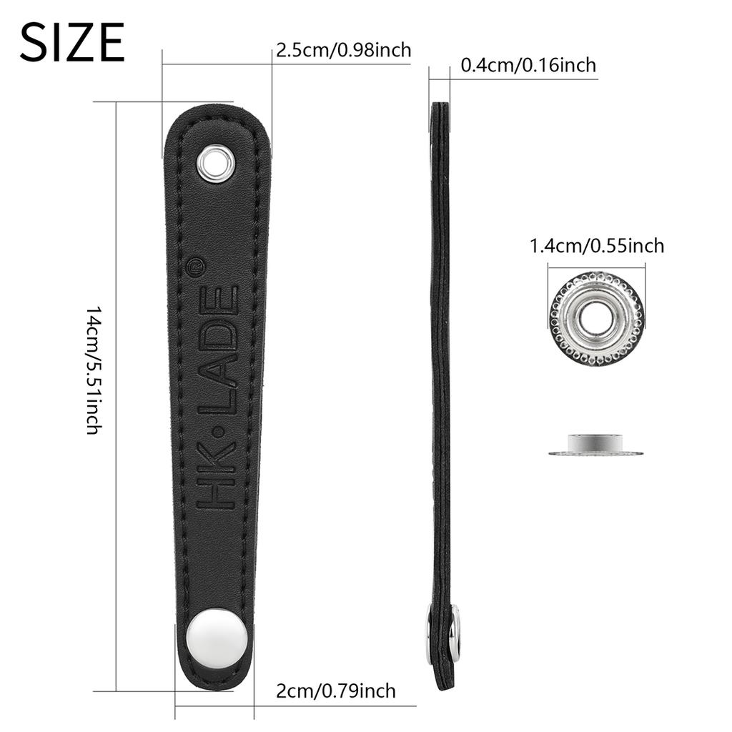 1 Pair Accordion Bellows Strap Durable PU Leather Bass Belt Clasp Hardware for Accordion Bellow Component
