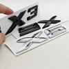 NEW 3D ABS Car Styling Logo X3 X5 Rear Trunk Badge Sticker Emblem Decals For BMW X3 X5 Auto Tail Accessories Uw2