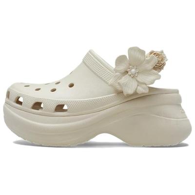 Vintage Blumenstrauß Clogs Damen Beige 214482-2MC