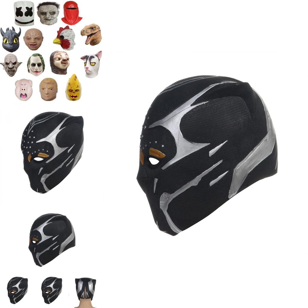 Marvel Black Panther Mask With Latex Material For Cosplay And Costume Parties