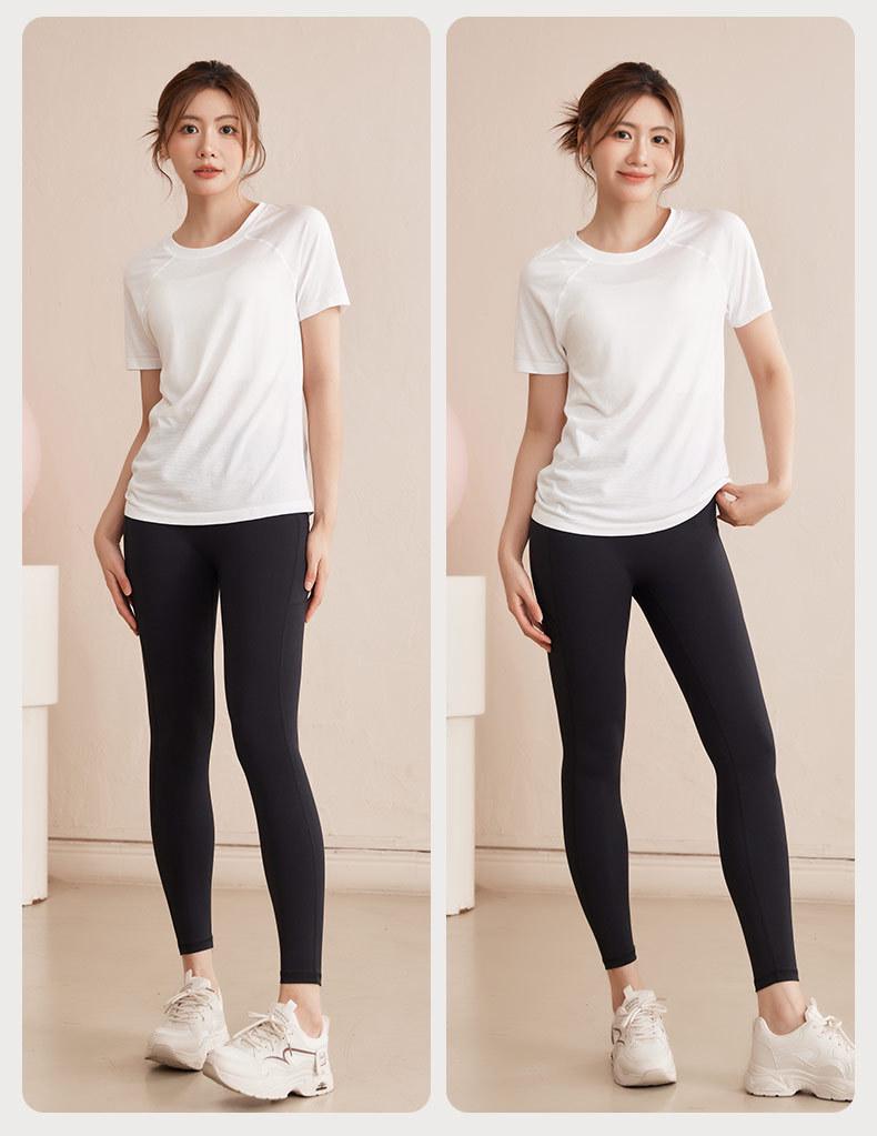 Women's Plus Size Slimming Quick-Dry Yoga T-Shirt - Short Sleeve Sports Top for Running & Gym