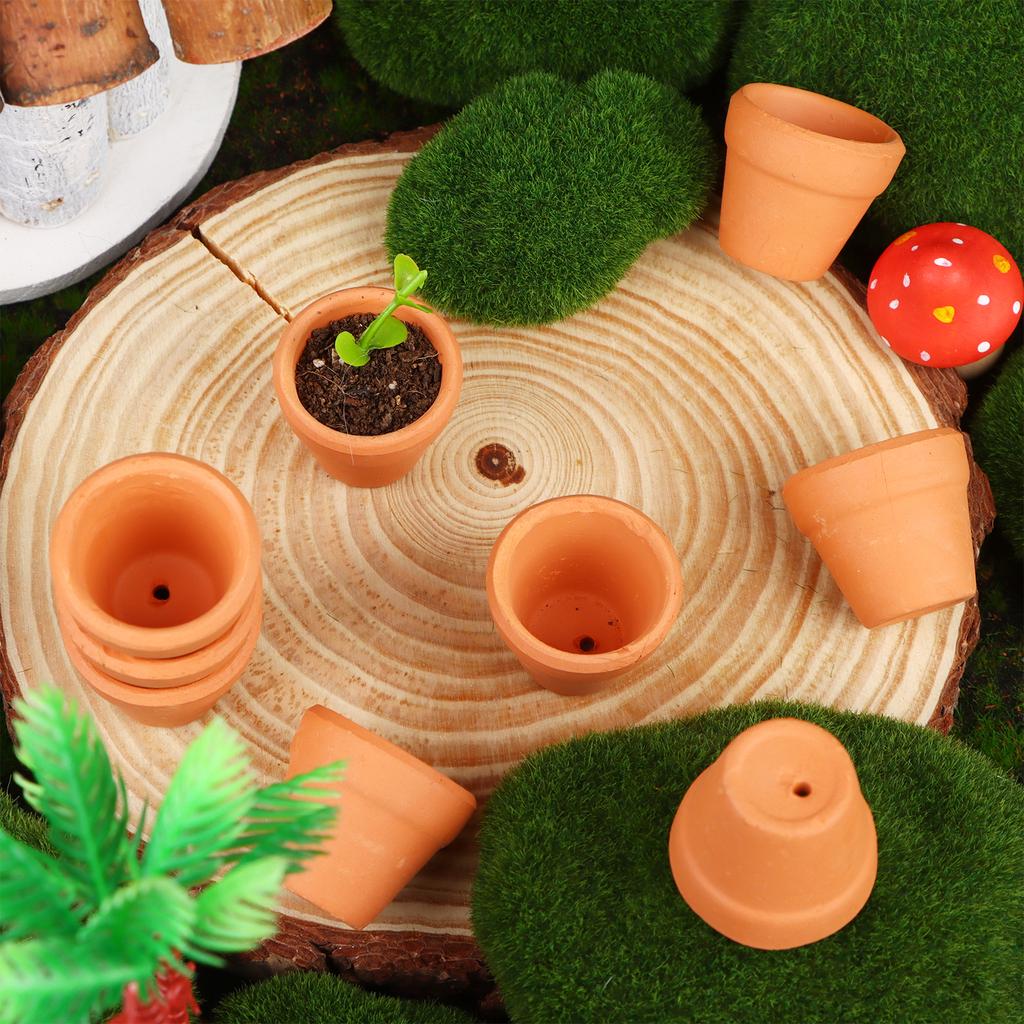 20 Pcs Mini Clay Planter 1.2 Inch Terracotta Pots Small Plant And Flower Pots