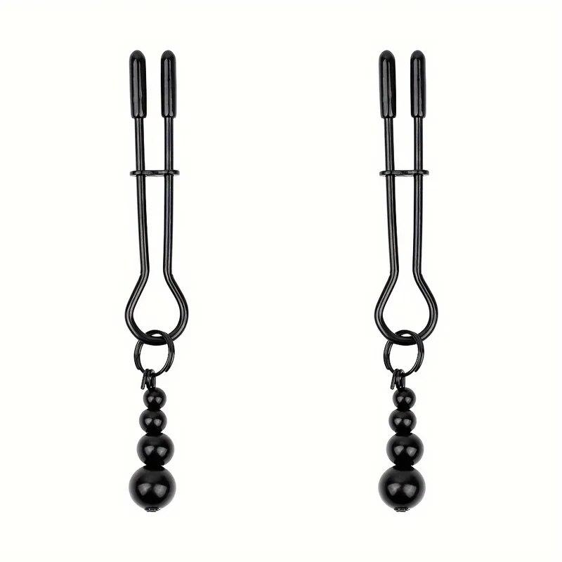 Metal Nipple Clip with Gourd Pandent Breast Clamp Adjustable Stimulation Nipple Tools Adult BDSM Sex Toys for Women and Couples