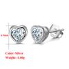 EFFIE QUEEN S925 Silber Ohrringe Exquisites Ohr-Accessoire Mit Perle und Zirkonia Stern, Ovales Herzförmiges Steckerohrring Geschenk APE42